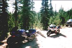 The ZX-10 & Jay's FZR1000 - on the way to the last races at Steamboat Springs