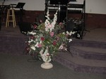 Flowers at the altar
